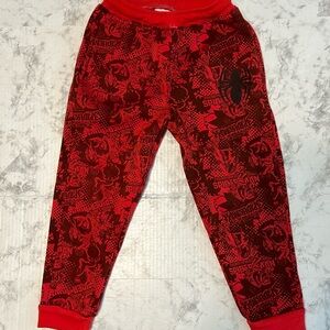 Boys Marvel Ultimate Spiderman Joggers/Sweatpants Size‎ 4 Red/Black